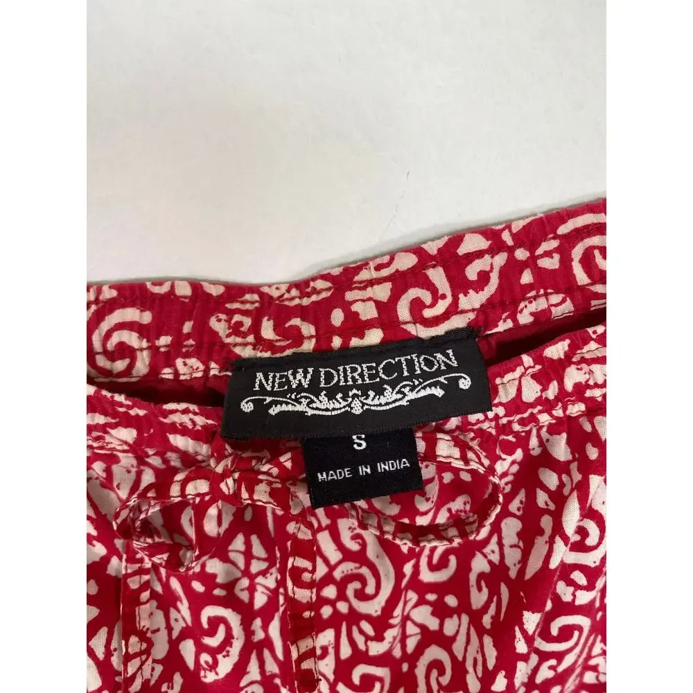 Red & White Boho Skirt Size Small/Medium